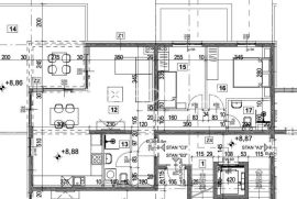 Istra, Vabriga, dvosoban stan C3 na trećem katu s krovnom terasom NKP 91,56m2 NOVOGRADNJA, Tar-Vabriga, Appartment