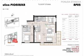 Novogradnja Pionirska dolina trosoban stan 91.10m2 prodaja, Sarajevo Centar, Apartamento