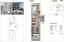 Makarska, jednosoban stan, novogradnja Z2 ,S2, Makarska, Wohnung