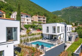 OPATIJA, MOŠĆENIČKA DRAGA – dvije nove vile s bazenom, 410m2 + 225m2 s vrtom, namještajem i wellnessom, Mošćenička Draga, Дом