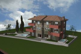 OPATIJA, IČIĆI, POLJANE- građevinsko zemljište 620m2 S GRAĐEVNOM DOZVOLOM i pogledom na more, Opatija - Okolica, Arazi