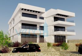 Malinska, okolica, luksuzan stan 96 m2 na katu novoizgrađene vile sa pogledom i bazenom, Malinska-Dubašnica, Διαμέρισμα