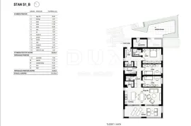 RIJEKA, KOSTRENA - ekskluzivan stan 138,86 m2 novogradnja s prekrasnim pogledom na more + okućnica 72.56m2 - S1-B, Kostrena, Daire