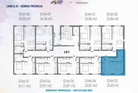 Studio apartman od 25,65 u izgradnji Snježna dolina Faza 2 Jahorina Lamela A1, Pale, Appartamento