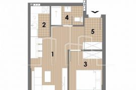 Apartman dvosoban od 45.62 u izgradnji Snježna dolina Faza 2 Jahorina Lamela E, Pale, Flat