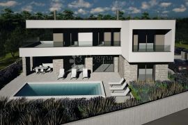 ŠTINJAN – ravna parcela s projektom za kuću s bazenom, Pula, Tierra