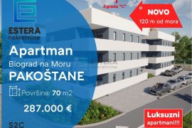 Apartman PRODAJA Pakoštane 70 m2 prizemlje C, Pakoštane, Wohnung