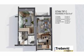 Dvosoban apartman Trebević PREMIUM prodaja stan Lamela 2, Istočno Novo Sarajevo, Appartamento
