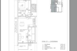 Solin, novogradnji dvosoban stan prizemlje 64,14 m2, Solin, Wohnung