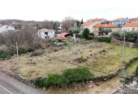 OTOK KRK, RISIKA - Građevinsko zemljište s otvorenim pogledom na more, Vrbnik, Zemljište