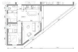 APARTMANI U NOVOGRADNJI S POGLEDOM NA MORE I GRATIS PARKINGOM - SUKOŠAN, Sukošan, Apartamento