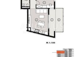 Split, Žnjan  -  dvosoban stan u NOVOGRADNJI, 60.74 m2, Split, Daire