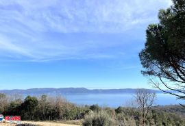 ISTRA, LABIN OKOLICA, VELIKO ZEMLJIŠTE S POGLEDOM NA MORE I DOZVOLAMA, Labin, Terrain