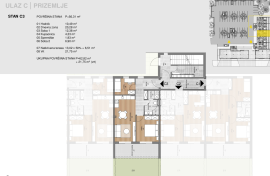 Labin, stan u novogradnji 62,82 m2 (c3), Labin, Appartement