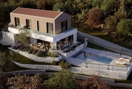 OTOK KRK, DOBRINJ (okolica) - Moderna vila s bazenom i pogledom na more, Dobrinj, Famiglia