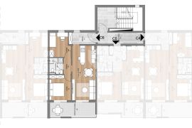 Labin, dvosobni stan na prvom katu novogradnje, Labin, Διαμέρισμα