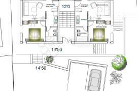 TRPANJ  PROJEKAT ZA 7 APARTMANA NA ZEMLJIŠTU SA LEGALIZIRANOM KUĆOM, Trpanj, Haus