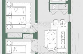 DALMACIJA, 48.60 M2, 2S+DB, Kukljica, شقة