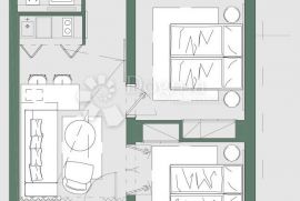 DALMACIJA, 48.80 M2, 2S+DB, Kukljica, Wohnung