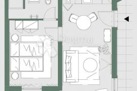 DALMACIJA, 43.70 M2, 1S+DB, Kukljica, Wohnung