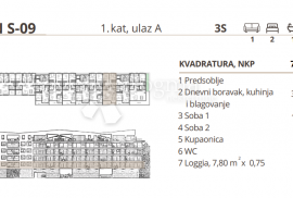 PROJEKT GORICA S09 2S+DB 74,00 m2, Velika Gorica, Appartamento