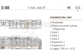 PROJEKT GORICA S08 3S+DB 73,20m2, Velika Gorica, Daire