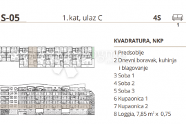 PROJEKT GORICA S05 3S+DB 73,20 m2, Velika Gorica, Appartement