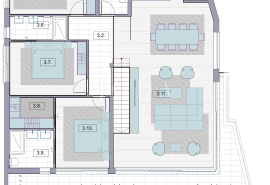 Luksuzni apartman u izgradnji s bazenom i krovnom terasom, Krk, Appartement