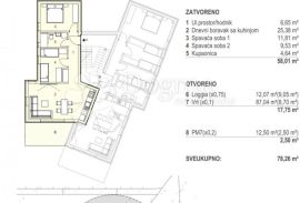 PAG, ŠIMUNI - MODERAN DVOSOBAN APARTMAN 120 METARA OD MORA (A2), Pag, Appartamento