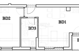 Novogradnja Štinjan Stan BD 1 KAT, Pula, Daire