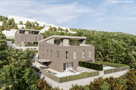 KOSTRENA- dvoetažni stan 196m2 s krovnom terasom (bazen) i pogledom na more i garažom + okoliš 165m2- STAN 3, Kostrena, Appartement