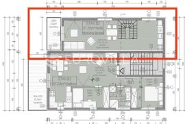 Zadar, Vir – Dvoetažni apartman B3 površine 74,8 m2 s krovnom terasom površine 31 m2, Vir, Wohnung