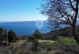 Labin, Rabac, građevinsko zemljište sa pogledom na more, Labin, Tierra