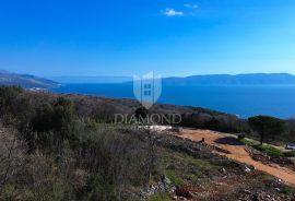 Labin, Rabac, građevinsko zemljište sa pogledom na more, Labin, Terreno