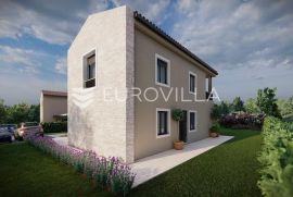 Istra, Muntrilj, moderna obiteljska kuća s kamenim detaljima, Tinjan, House