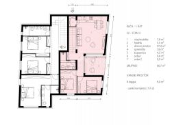 OTOK PAG, MANDRE - 2s+db stan u modernoj i kvalitetnoj novogradnji, Kolan, Appartement