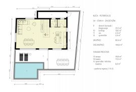 OTOK PAG, MANDRE, dvoetažni penthouse s bazenom i krovnom terasom, Kolan, Appartamento