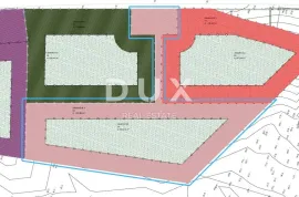 OPATIJA, RIVIERA - zemljište za izgradnju 3 zgrade odnosno 12 stanova samo 300m od plaže, panoramski pogled na more, Mošćenička Draga, Land