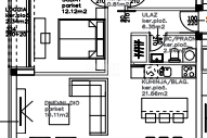 SUKOŠAN, ZADAR - S5 - Dvosoban stan s krovnom terasom, Sukošan, Apartamento