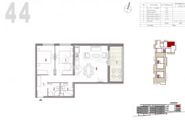 TROGIR-NOVOGRADNJA –DVOSOBNI STAN 3.KAT (S44), Trogir, Flat