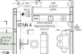 Jednosobni stan Zaton sa krovnom terasom, Nin, Wohnung