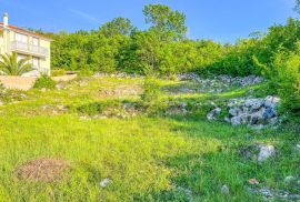 OTOK KRK, KLIMNO - građevinsko zemljište 1040m2 samo 300 metara od mora s pogledom na more, mirna lokacija, Dobrinj, Terrain