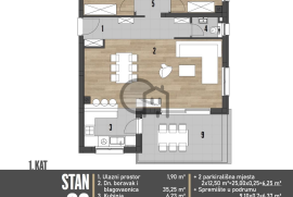 Apartman, prvi kat, novogradnja Brodarica, Šibenik - Okolica, Stan