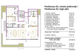 OPATIJA, luksuzan penthouse 3S+DB, s krovnim bazenom i pogledom na more (S3), Opatija, Flat