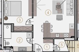 Stan Prodaja stanova u novom poslovno - stambenom projektu, Poreč, S 03-zgrada S, Poreč, Apartamento