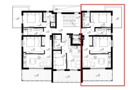 MEDULIN, luksuzan stan 2S+DB s pogledom na more, 70 m do mora! (S6/K2), Medulin, Kвартира