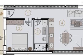 Stan Prodaja stanova u novom poslovno - stambenom projektu, Poreč, C105-zgrada C, Poreč, Daire