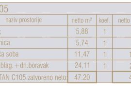 Stan Prodaja stanova u novom poslovno - stambenom projektu, Poreč, C105-zgrada C, Poreč, Appartement