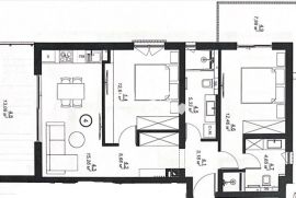 Istra, Medulin, stan prvi kat 80,23m2, pogled more, NOVO!!, #prodaja, Medulin, Appartement