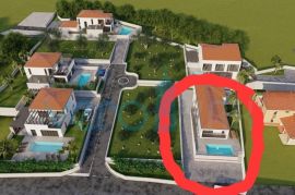 Malinska, centar, nova dvojna kuća 101 m2, bazen, prodaja, Malinska-Dubašnica, Ev